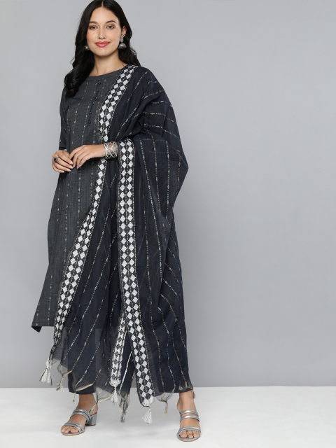 Kvsfab Charcoal Grey & White Ethnic Motif Patterned Pure Cotton Unstitched Dress Material
Kvsfab Charcoal Grey & White Ethnic Motif Patterned Pure Cotton Unstitched Dress Material