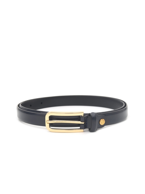 Da Milano Women Navy Blue Textured Leather Belt