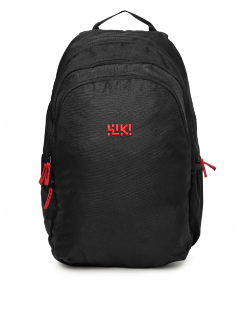Wildcraft Men Black Brand Logo Backpack