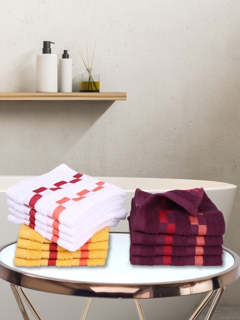 BIANCA White & Yellow Set of 12 Striped 450 GSM Mercerized Cotton Face Towels, Purple
BIANCA White & Yellow Set of 12 Striped 450 GSM Mercerized Cotton Face Towels, Purple
