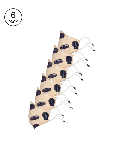 Bellofox Unisex Pack Of 6 Beige & Black Printed 3-Ply Pure Cotton Reusable Outdoor Masks
Bellofox Unisex Pack Of 6 Beige & Black Printed 3-Ply Pure Cotton Reusable Outdoor Masks