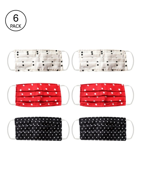 Bellofox Unisex Pack Of 6 Polka Printed 3-Ply Reusable Pure Cotton Protective Outdoor Face Masks, Red
Bellofox Unisex Pack Of 6 Polka Printed 3-Ply Reusable Pure Cotton Protective Outdoor Face Masks, Red