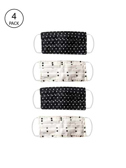 Bellofox Unisex Pack Of 4 Printed 3-Ply Pure Cotton Reusable Protective Outdoor Masks, Black
Bellofox Unisex Pack Of 4 Printed 3-Ply Pure Cotton Reusable Protective Outdoor Masks, Black