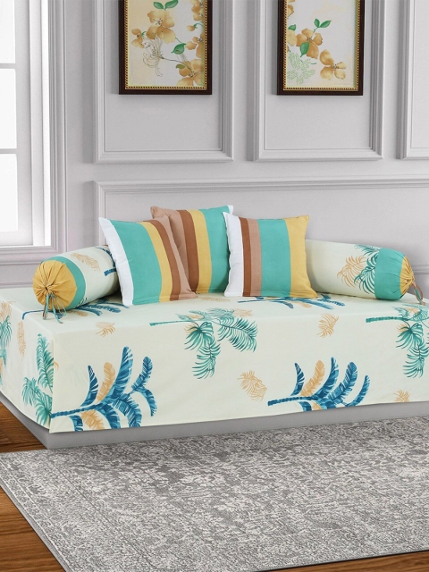 Salona Bichona Set Of 6 Cream-Coloured & Blue Printed 144 GSM Single Bedsheet With Bolster Covers & Cushion Covers
Salona Bichona Set Of 6 Cream-Coloured & Blue Printed 144 GSM Single Bedsheet With Bolster Covers & Cushion Covers
