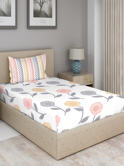 Duroflex White & Grey 144 TC Cotton Antibacterial Single Bedsheet with 2 Pillow Covers
Duroflex White & Grey 144 TC Cotton Antibacterial Single Bedsheet with 2 Pillow Covers
