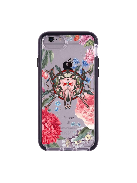 macmerise Transparent & Pink Floral Symmetry Pattern iPhone 6 Plus Back Case