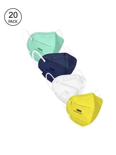 Swiss Design Unisex Pack Of 20 Solid 5-Ply Disposable Anti-Pollution Outdoor N95 Masks, Navy blue
Swiss Design Unisex Pack Of 20 Solid 5-Ply Disposable Anti-Pollution Outdoor N95 Masks, Navy blue