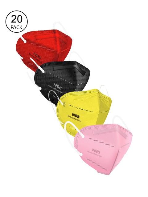 Swiss Design Unisex Pack Of 20 Solid 5-Ply Disposable Outdoor Anti-Pollution N95 Masks, Black
Swiss Design Unisex Pack Of 20 Solid 5-Ply Disposable Outdoor Anti-Pollution N95 Masks, Black