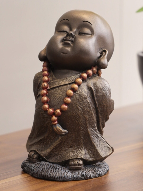 HomeTown Brown & Copper-Toned Naqsh Polyresin Attitude Monk Mala In Neck Figurine Showpiece
HomeTown Brown & Copper-Toned Naqsh Polyresin Attitude Monk Mala In Neck Figurine Showpiece
