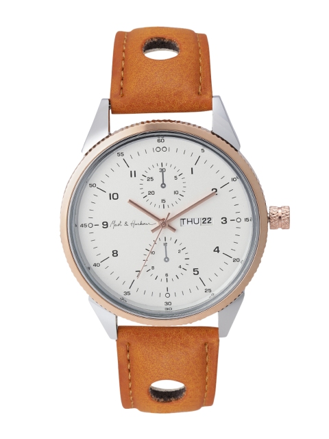 Mast & Harbour Men Off-White Dial Watch MH9-A