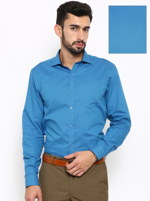 Mark Taylor Men Blue Slim Fit Formal Shirt