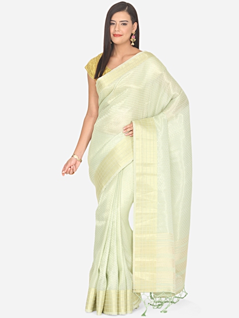 BOMBAY SELECTIONS Green & Gold-Coloured Ethnic Motifs Woven Design Art Silk Banarasi Saree
BOMBAY SELECTIONS Green & Gold-Coloured Ethnic Motifs Woven Design Art Silk Banarasi Saree