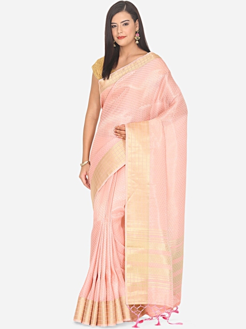 BOMBAY SELECTIONS Pink & Gold-Coloured Ethnic Motifs Woven Design Art Silk Banarasi Saree
BOMBAY SELECTIONS Pink & Gold-Coloured Ethnic Motifs Woven Design Art Silk Banarasi Saree