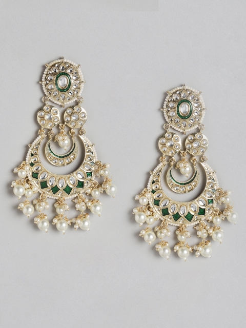 Melani Borsa Green & Off-White Gold-Plated Handcrafted Kundan-Studded Crescent Chandbalis
Melani Borsa Green & Off-White Gold-Plated Handcrafted Kundan-Studded Crescent Chandbalis