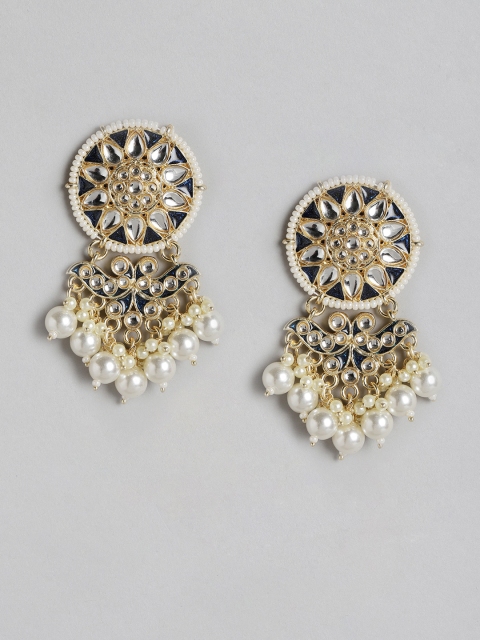 Melani Borsa Navy Blue & off-White Gold-Plated Kundan & Beaded Handcrafted Drop Earrings
Melani Borsa Navy Blue & off-White Gold-Plated Kundan & Beaded Handcrafted Drop Earrings