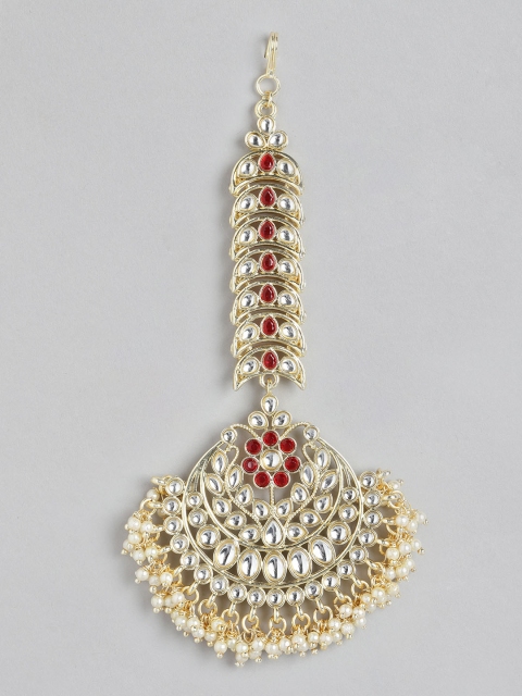 Melani Borsa Red & Off-White Gold-Plated Kundan-Studded & Beaded Handcrafted Maang Tika
Melani Borsa Red & Off-White Gold-Plated Kundan-Studded & Beaded Handcrafted Maang Tika
