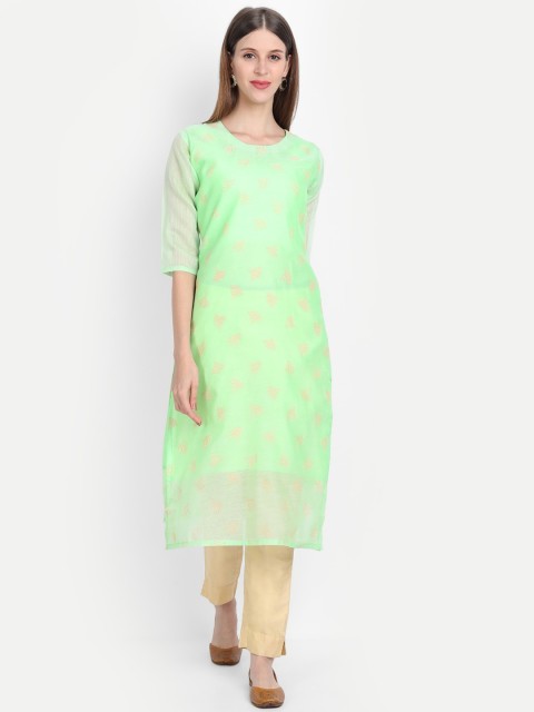 7Threads Women Green Ethnic Motifs Embroidered Thread Work Chanderi Silk Chanderi Silk Kurta
7Threads Women Green Ethnic Motifs Embroidered Thread Work Chanderi Silk Chanderi Silk Kurta
