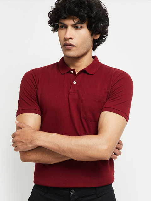 max Men Maroon Polo Collar T-shirt
max Men Maroon Polo Collar T-shirt