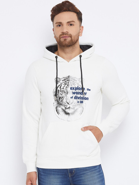 98 Degree North Men Off White Graphic Printed Hooded Pullover Sweatshirt
98 Degree North Men Off White Graphic Printed Hooded Pullover Sweatshirt