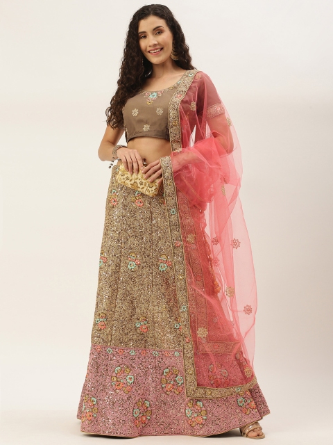 LADUSAA Pink Embroidered Sequinned Tie and Dye Semi-Stitched Lehenga & Unstitched Blouse With Dupatta
LADUSAA Pink Embroidered Sequinned Tie and Dye Semi-Stitched Lehenga & Unstitched Blouse With Dupatta