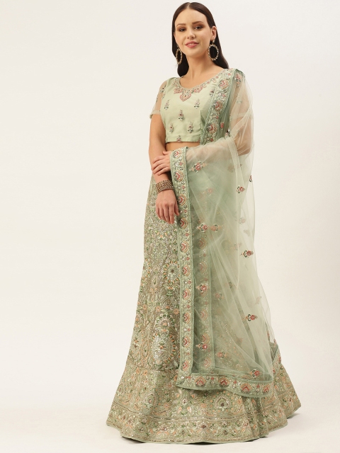 LADUSAA Green Embroidered Sequinned Tie and Dye Semi-Stitched Lehenga & Unstitched Blouse With Dupatta
LADUSAA Green Embroidered Sequinned Tie and Dye Semi-Stitched Lehenga & Unstitched Blouse With Dupatta
