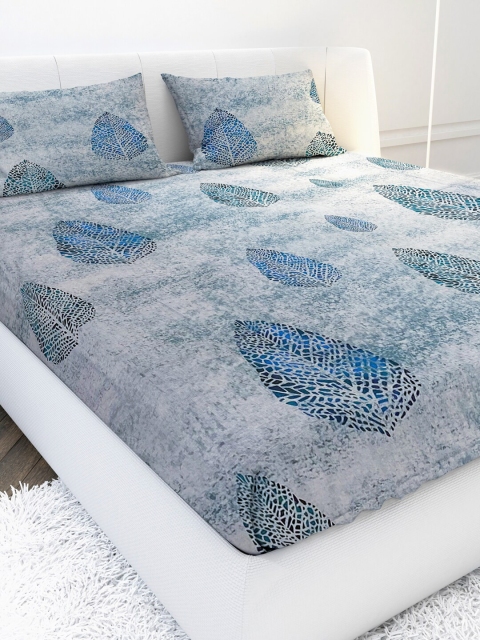 MAYFAIR HOMES LONDON Off White & Blue Floral 144 TC King Bedsheet with 2 Pillow Covers
MAYFAIR HOMES LONDON Off White & Blue Floral 144 TC King Bedsheet with 2 Pillow Covers