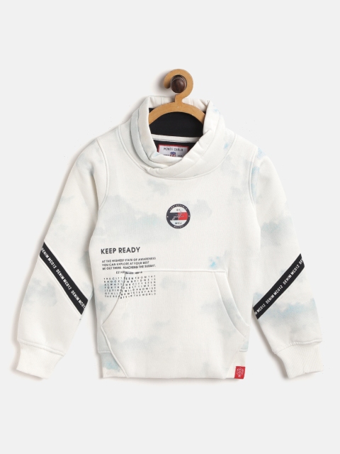 Monte Carlo Boys White Printed Sweatshirt