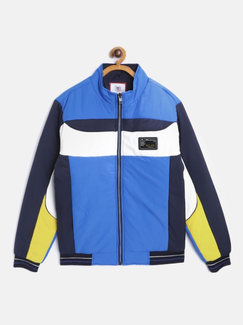 Monte Carlo Boys Blue & Yellow Colourblocked Bomber Jacket