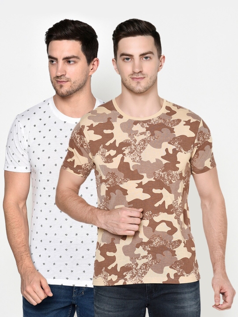 ELEGANCE Men Pack Of 2 Printed T-shirt, Multi