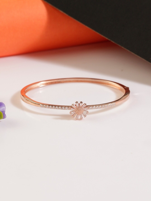 GIVA Women Rose Gold & White 925 Sterling Silver Cubic Zirconia Rose Gold-Plated Bangle-Style Bracelet
GIVA Women Rose Gold & White 925 Sterling Silver Cubic Zirconia Rose Gold-Plated Bangle-Style Bracelet