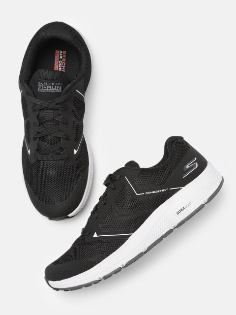 Skechers Men Black Solid Go Run Consistent - Traceur Air Cooled Goga Mat Running Shoes