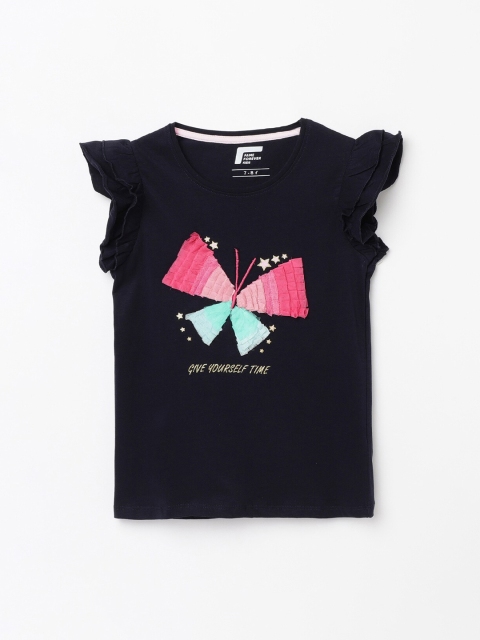 Fame Forever by Lifestyle Navy Blue & Pink Embroidered Flutter Sleeve Applique Regular Top
Fame Forever by Lifestyle Navy Blue & Pink Embroidered Flutter Sleeve Applique Regular Top