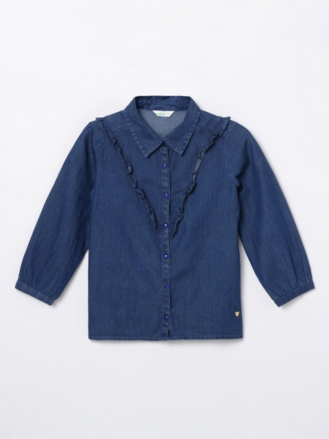 Bossini Girls Blue Casual Shirt