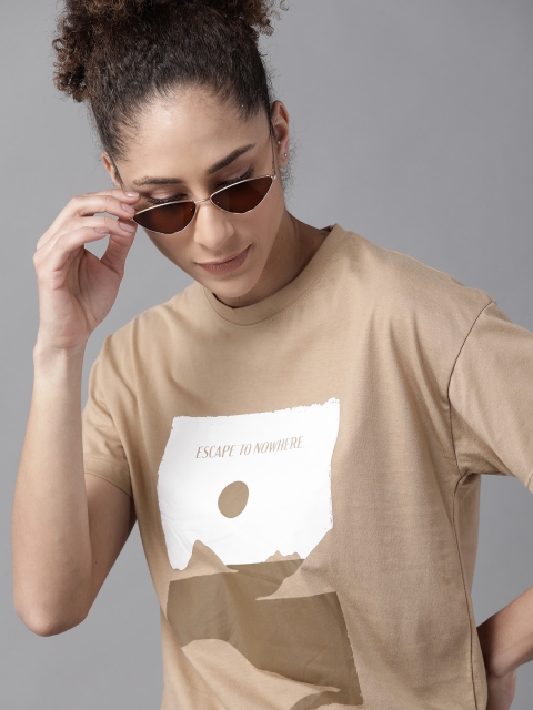 Roadster Women Beige White Pure Cotton Printed Drop-Shoulder Sleeves Boxy Pure Cotton T-shirt
Roadster Women Beige White Pure Cotton Printed Drop-Shoulder Sleeves Boxy Pure Cotton T-shirt
