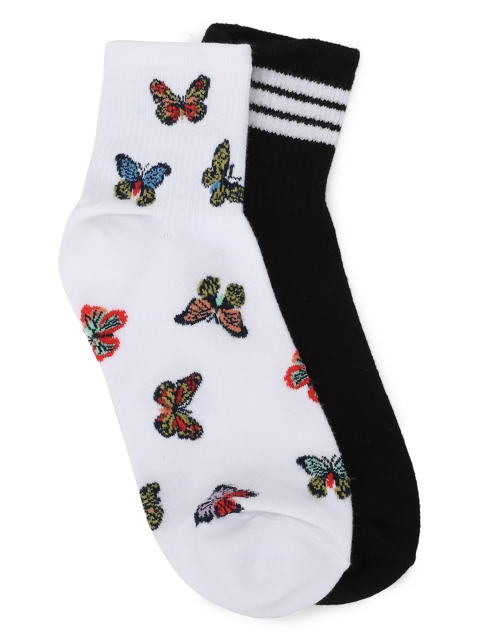 AMERICAN EAGLE OUTFITTERS Women Pack Of 2 Patterned Above Ankle-Length Socks, White
AMERICAN EAGLE OUTFITTERS Women Pack Of 2 Patterned Above Ankle-Length Socks, White