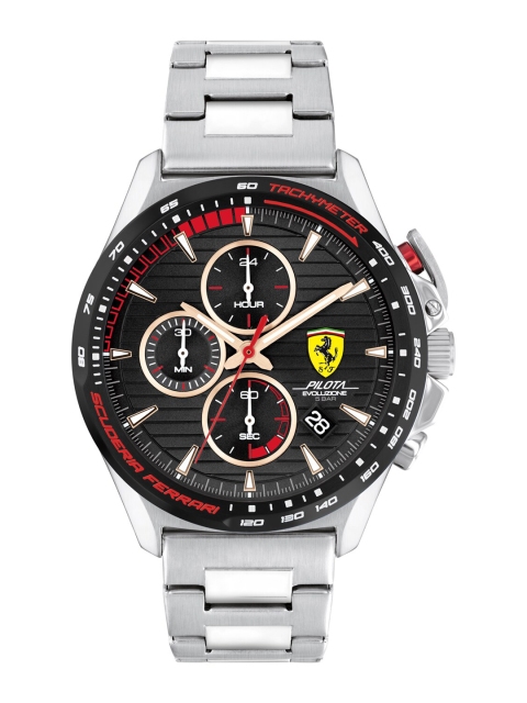 SCUDERIA FERRARI Men Silver Toned Bracelet Style Straps Analogue Watch 0830852, Black
SCUDERIA FERRARI Men Silver Toned Bracelet Style Straps Analogue Watch 0830852, Black