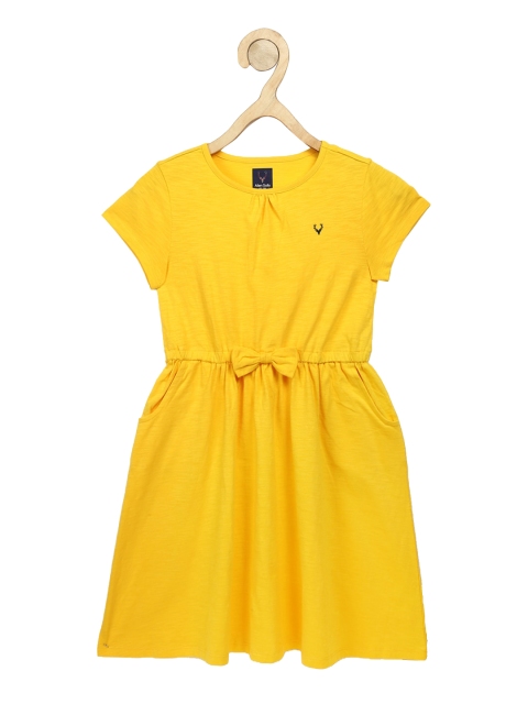 Allen Solly Junior Yellow Solid Dress