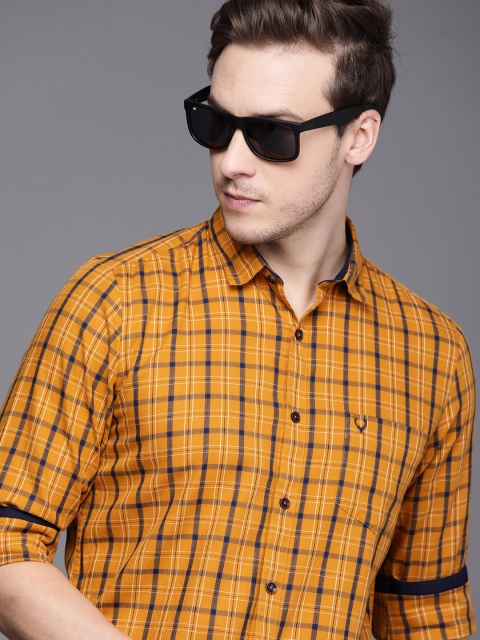 Allen Solly Men Mustard Yellow & Navy Blue Modern Fit Checked Pure Cotton Casual Shirt
Allen Solly Men Mustard Yellow & Navy Blue Modern Fit Checked Pure Cotton Casual Shirt