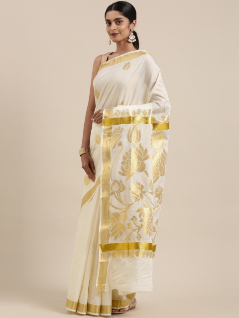 The Chennai Silks Off White & Gold-Toned Ethnic Motifs Zari Pure Cotton Kasavu Saree
The Chennai Silks Off White & Gold-Toned Ethnic Motifs Zari Pure Cotton Kasavu Saree