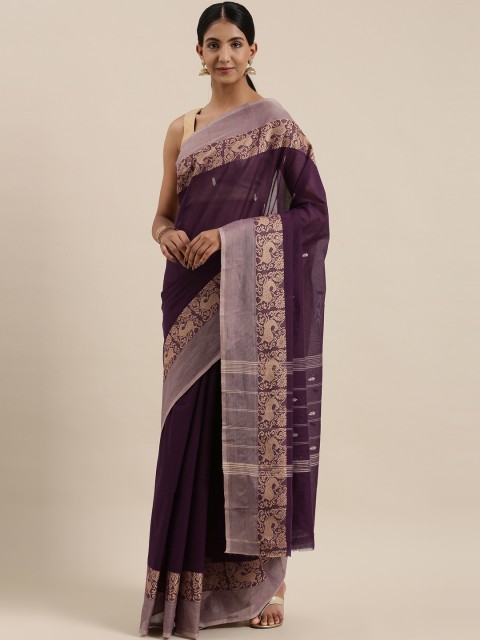 The Chennai Silks Classicate Purple & Beige Ethnic Motifs Pure Cotton Chettinad Saree
The Chennai Silks Classicate Purple & Beige Ethnic Motifs Pure Cotton Chettinad Saree