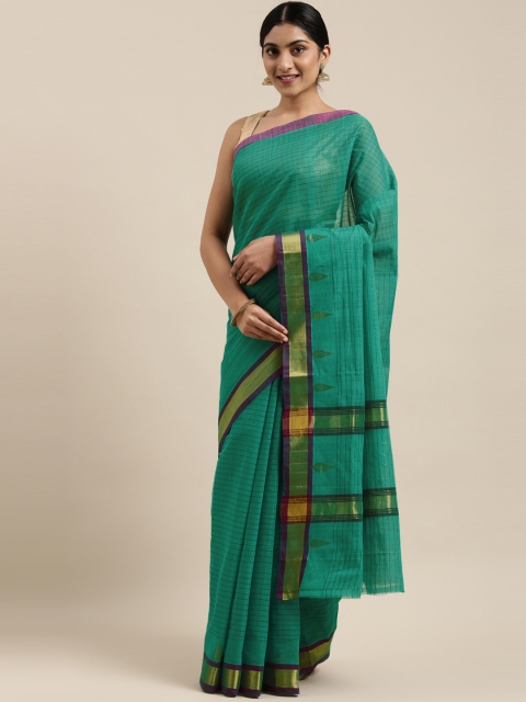 The Chennai Silks Classicate Turquoise Blue Checked Zari Pure Cotton Venkatgiri Saree
The Chennai Silks Classicate Turquoise Blue Checked Zari Pure Cotton Venkatgiri Saree