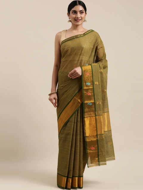The Chennai Silks Olive Green & Gold-Toned Floral Zari Pure Cotton Venkatgiri Saree
The Chennai Silks Olive Green & Gold-Toned Floral Zari Pure Cotton Venkatgiri Saree