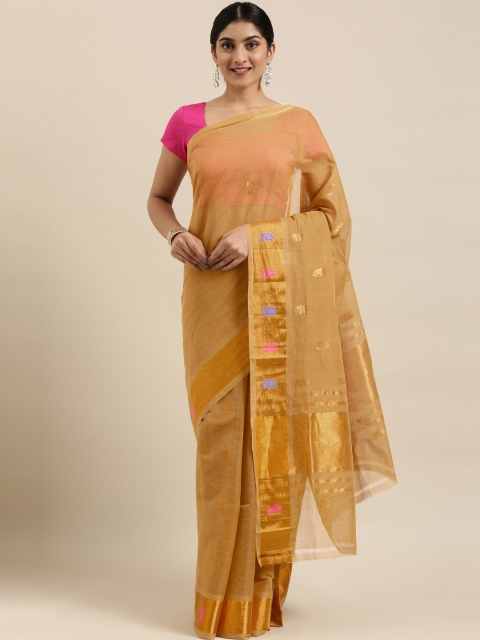 The Chennai Silks Classicate Khaki & Golden Woven Design Zari Pure Cotton Venkatgiri Saree
The Chennai Silks Classicate Khaki & Golden Woven Design Zari Pure Cotton Venkatgiri Saree