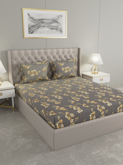 Raymond Home Grey & Yellow Floral 104 TC Cotton King Bedsheet with 2 Pillow Covers
Raymond Home Grey & Yellow Floral 104 TC Cotton King Bedsheet with 2 Pillow Covers