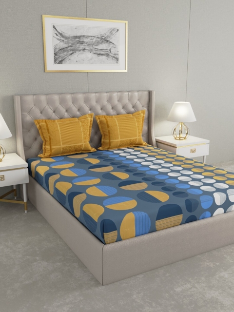 Raymond Home Blue & White Geometric 140 TC King Bedsheet with 2 Pillow Covers
Raymond Home Blue & White Geometric 140 TC King Bedsheet with 2 Pillow Covers