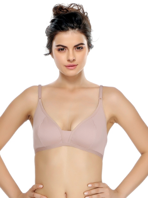 Clovia Brown Medium-Coverage Bra BR0675P2440B