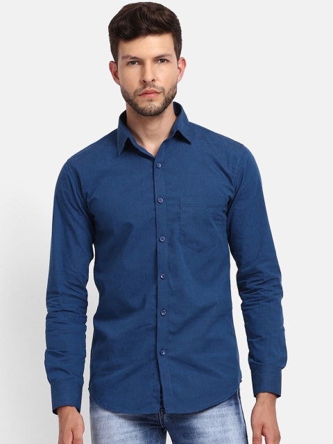 V2 Value & Variety Men Navy Blue Casual Shirt