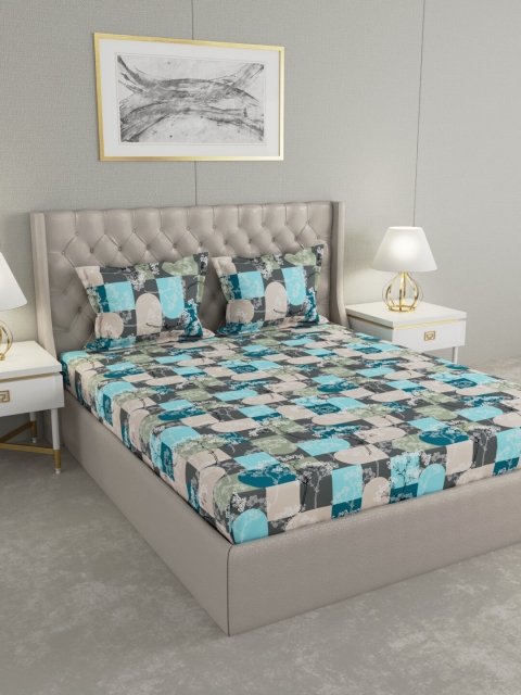 Raymond Home Grey & Turquoise Blue 104 TC Cotton Queen Bedsheet with 2 Pillow Covers
Raymond Home Grey & Turquoise Blue 104 TC Cotton Queen Bedsheet with 2 Pillow Covers