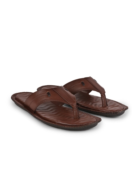 Liberty Men Tan Rubber Thong Flip-Flops