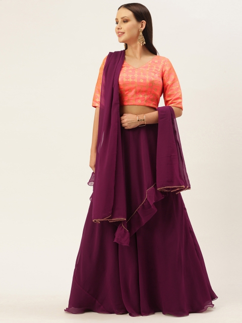 EthnoVogue Orange & Burgundy Embroidered Ready to Wear Lehenga & Made Measure Blouse With Dupatta
EthnoVogue Orange & Burgundy Embroidered Ready to Wear Lehenga & Made Measure Blouse With Dupatta
